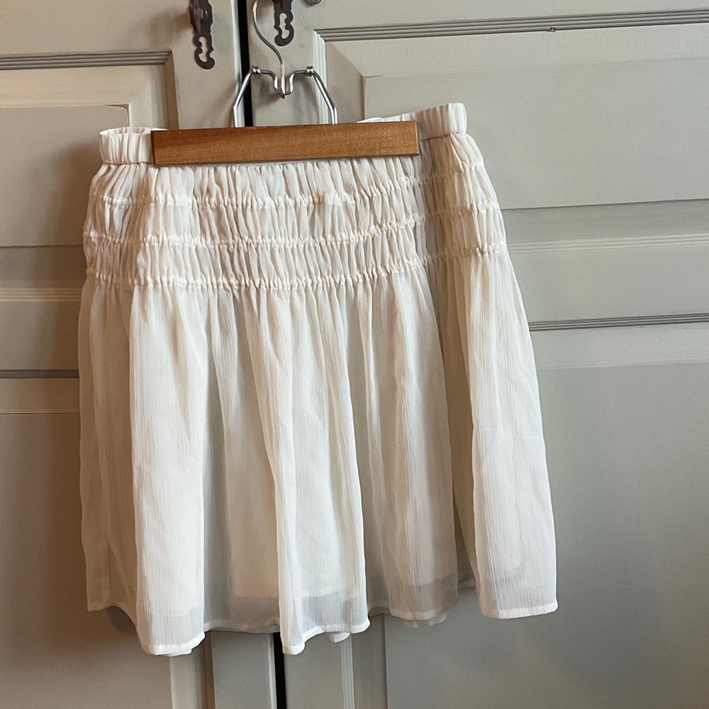 Banana Republic White Skater Skirt NWT
